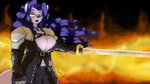 anthro black_lips black_nose breasts cleavage clothed clothing cosplay female fire hair holding_melee_weapon holding_object holding_sword holding_weapon lips long_hair looking_at_viewer melee_weapon purple_hair solo sword weapon yellow_eyes peterandwhitney final_fantasy final_fantasy_vii square_enix sephiroth_(final_fantasy_vii) whitney_(pnc) domestic_cat felid feline felis mammal 2018