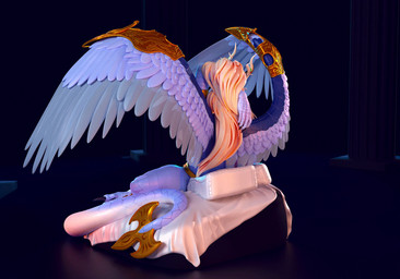 anthro bed blonde_hair blue_body blue_feathers blue_scales bottomwear breasts butt claws clothing feathered_wings feathers female furniture hair horn jewelry loincloth long_hair necklace open_mouth round_bed scales solo spread_legs spreading toe_claws white_body white_scales wings taigongwong mythology yu-gi-oh! saffira_queen_of_dragons dragon duel_monster mythological_creature mythological_scalie scalie 3d_(artwork) animated digital_media_(artwork) turntable_(animation)