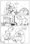 black_and_white border breasts butt clothing comic duo dutch_(artist) female jules_(dutch) male mammal misty_(dutch) misty_the_mouse monochrome mouse murid murine nipples rodent tail undressing white_border