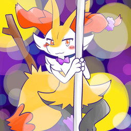 :3 ambiguous_anthro ambiguous_gender anthro biped blush blush_stickers bow_tie closed_smile clothing dancing dipstick_tail footwear front_view looking_at_viewer markings mouth_closed object_in_tail on_one_leg pole pole_dancing scrunchie simple_background smile snout socks solo standing stick stick_in_tail tail tail_markings annyui0611 nintendo pokemon braixen canid generation_6_pokemon mammal pokemon_(species) 1:1 2024 digital_drawing_(artwork) digital_media_(artwork) full-length_portrait hi_res japanese_description portrait translated_description