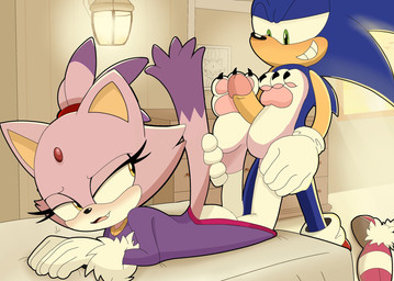 anthro bed bedroom blush curling_toes discarded_footwear duo feet female foot_fetish foot_play footjob furniture genitals green_eyes hair hero lidded_eyes male male/female pawpads paws penis penis_between_feet ponytail princess royalty sex simple_background smile yellow_eyes jeanart sega sonic_the_hedgehog_(series) blaze_the_cat sonic_the_hedgehog domestic_cat eulipotyphlan felid feline felis hedgehog mammal hi_res