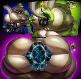 absorption_vore anal anal_penetration anal_transformation anal_vore anthro anus assimilation balls big_balls big_butt big_penis black_body black_fur bodily_fluids butt cowgirl_position duo electricity eyewear from_front_position fur genital_fluids genitals goggles green_body green_eyes green_hair hair horn huge_balls huge_butt huge_penis hyper hyper_balls hyper_genitalia hyper_penis intersex intersex/male male male/male male_penetrated male_penetrating male_penetrating_male maleherm on_bottom on_top penetration penis pokemorph precum puffy_anus sex star stripes tail tail_fetish tail_insertion tail_play tail_sex transformation vore vulva white_hair justmegabenewell mythology nintendo pokemon chase_(someroo) nittoh equid equine generation_5_pokemon kangaroo macropod mammal marsupial mythological_creature mythological_equine pokemon_(species) unicorn zebra zebstrika hi_res
