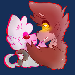 anthro blush duo female fluffy fluffy_tail fur heart_symbol hook hook_hand intraspecies long_tail looking_at_another machine male multicolored_body multicolored_fur pink_body pink_fur red_body red_fur romantic romantic_couple size_difference smile tail white_body white_fur yellow_eyes scurryy five_nights_at_freddy's five_nights_at_freddy's_2 scottgames foxy_(fnaf) mangle_(fnaf) animatronic canid canine fox mammal robot 1:1 2015 alpha_channel