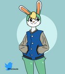 anthro clothed clothing clothing_lift erection femboy flashing_penis genitals male penis presenting presenting_penis shirt shirt_lift solo sweater text topwear fazmaz animal_crossing nintendo sasha_(animal_crossing) lagomorph leporid mammal rabbit animated short_playtime