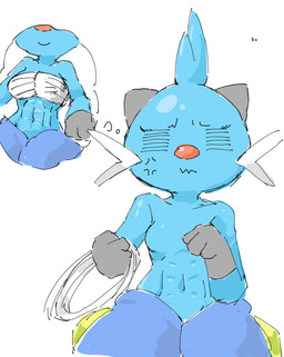 abs anthro breasts chest_wraps cross-popping_vein featureless_breasts female flustered pouting solo thought_bubble wraps tokemaru nintendo pokemon dewott generation_5_pokemon pokemon_(species) hi_res