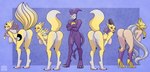 after_sex anthro bandai_namco big_breasts bodily_fluids boots breasts butt canid canine clothing digimon digimon_(species) female footwear fox genital_fluids genitals group hi_res high_heeled_boots high_heels imp impmon kyubimon mammal nude pattern_background penis pussy renamon sakuyamon simple_background stogiegoatarts taomon twerking vaginal_fluids wet