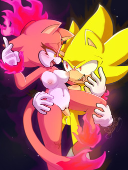 after_transformation anthro balls blush breasts duo elemental_manipulation eye_contact female fire fire_manipulation flaming_hair flaming_tail from_behind_position genitals hand_on_hip hero hug lidded_eyes looking_at_another looking_pleasured male male/female nipples nude penetration penile penile_penetration penis penis_in_vagina princess pseudo_hair red_eyes royalty sex space standing standing_sex super_form super_transformation tail vaginal vaginal_penetration yellow_eyes flaresg_art sega sonic_the_hedgehog_(series) blaze_the_cat burning_blaze sonic_the_hedgehog super_sonic domestic_cat eulipotyphlan felid feline felis hedgehog mammal 3:4 hi_res
