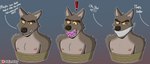 angry anthro bdsm bondage bondage_gear bound cloth_gag dialogue fur gag gag_sequence gagged gagging male nipples offscreen_ambiguous offscreen_character offscreen_dominant open_mouth restraints rope rope_bondage simple_background solo teeth text underwear_in_mouth ollieotty dreamworks the_bad_guys mr._wolf_(the_bad_guys) canid canine canis mammal wolf absurd_res hi_res sequence