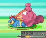 actualblueblu ambiguous_gender anal anal_penetration animated anthro belly belly_drop belly_on_back blue_body crocodile crocodilian crocodylid croconaw digital_media_(artwork) duo gameplay_mechanics generation_2_pokemon generation_4_pokemon gui health_bar intersex intersex/male lickilicky licking low_res male markings neck_lick nintendo obese overweight penetration pink_body pixel_(artwork) pixel_animation pokemon pokemon_(species) reptile scalie short_playtime tail thick_tail thick_tongue tongue tongue_out white_markings yellow_markings