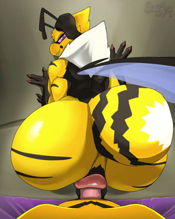 anal anal_penetration anal_tugging antennae_(anatomy) anthro anus balls bedroom bedroom_eyes bedroom_sex big_butt bouncing_butt butt duo erection fart fart_cloud fart_fetish farting_during_sex farting_on_another farting_on_penis farting_while_penetrated female female_farting female_penetrated fur genitals hair huge_butt male male/female male_penetrating male_penetrating_female moan multi_limb narrowed_eyes nude nude_female penetration penile penile_penetration penis penis_in_ass puffy_anus red_anus rumbling_stomach seductive sex smelly solo_focus sound_effects tail wide_hips wings yellow_body soomir heather_(soomir) hectar_(soomir) arthropod bee hymenopteran insect 2d_animation 4:5 animated digital_media_(artwork) hi_res short_playtime sound video
