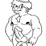 animal_genitalia anthro blush body_hair clothing eyewear fur genitals glasses hat headgear headwear knot male musclegut muscular nipple_piercing nipples penis piercing sheath solo top_hat huddsies mythology hudson_(huddsies) dragon furred_dragon furred_scalie mythological_creature mythological_scalie scalie 1:1 hi_res