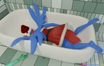 amputee anthro bathtub christmas_clothing christmas_headwear clothing costume detachable_arms disability female hat headgear headwear holidays hungover santa_costume santa_hat shadow solo spread_legs spread_wings spreading tail unconscious wings kamimation christmas hasbro my_little_pony mythology fan_character kampastel equid equine mammal mythological_creature mythological_equine pegasus 3d_(artwork) blender_(artwork) digital_media_(artwork) hi_res meme watermark