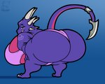 2024 5:4 activision anthro artist_logo bent_over big_breasts big_butt blue_background blue_eyes bra breasts bubble_butt butt calorie claws clothing colored cynder digital_media_(artwork) dipstick_tail dragon female flat_colors grey_horn grey_tail_tip hand_on_knee hand_on_leg hand_on_own_knee hand_on_own_leg hi_res horn huge_breasts huge_butt hyper hyper_breasts hyper_butt licking licking_lips logo looking_at_viewer markings mythological_creature mythological_scalie mythology panties pink_bra pink_clothing pink_panties pink_tongue pink_underwear purple_body purple_breasts purple_butt purple_tail scalie sharp_tail signature simple_background smug solo spyro_the_dragon tail tail_markings tight_clothing tongue tongue_out underwear