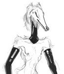 anthro clothing eyes_closed fur gloves handwear latex latex_clothing latex_gloves latex_handware latex_handwear latex_neckwear male neckwear nipple_piercing nipples piercing skinny solo yamabat borzoi canid canine canis domestic_dog hunting_dog mammal sighthound hi_res monochrome