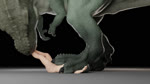 16:9 2017 3_toes 3d_(artwork) 3d_animation animated anthro claws crush digital_media_(artwork) digitigrade dinosaur doublescale duo extinct feet foot_fetish human macro male mammal no_sound paws prehistoric_species reptile scalie short_playtime size_difference toe_claws toes turntable_(animation) webm widescreen