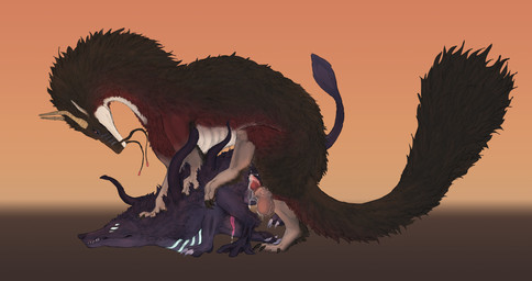 anal anal_penetration anus bodily_fluids cum cum_drip cum_in_ass cum_inside doggystyle dominant dripping duo ejaculation feral feral_on_feral fluffy fluffy_tail from_behind_position fur genital_fluids larger_dom long_body male male/male mounting multi_eye penetration pinned pinned_to_ground rounded_back sex size_difference spread_legs spreading tail tentacles whiskers svevato mythology malventuro_(svevato) dragon eastern_dragon eldritch_abomination furred_dragon furred_scalie monster mythological_creature mythological_scalie scalie absurd_res hi_res