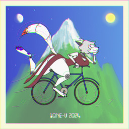 action_pose anthro bicycle breasts carefree clean_lines cleavage cleavage_cutout clothed clothing cutout cybernetics day digitigrade dress drugs female glitch glitch_effect grass grey_hair hair hallucinogenic joint lsd machine mechanical_limbs moon motion_lines mountain nature outside peaceful plant pose psychedelic relaxing riding robot_joints simple_background sky sleeveless_clothing slim solo sun surrealism tail vehicle white_body 10ne-v alexa_(10ne-v) canid canine cyborg fox living_machine mammal robot 1:1 anaglyph chromatic_aberration colorful_theme hi_res pastel_theme shaded soft_shading stereogram