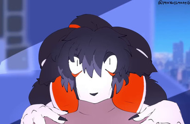 bedroom big_penis black_body black_fur cheek_bulge cleaning_tool duo fellatio femboy fur genitals male male/male night oral oral_penetration penetration penile penis sex size_difference smaller_male struggling sucking vacuum_cleaner white_body white_fur markusmatero arknights hypergryph studio_montagne aak_(arknights) hung_(arknights) canid canine domestic_cat felid feline felis mammal animated digital_media_(artwork) hi_res ibispaint_(artwork) no_sound short_playtime webm