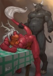2013 abs all_fours anal anal_penetration angry_sex anthro antlers balls barefoot belly bent_over biceps big_muscles black_body black_eyes black_fur black_nipples black_skin bovine butt cattle claws cum cum_in_ass cum_inside cum_on_butt cumshot doggystyle dragon duo erection facial_piercing fangs fist flexing from_behind fur gay green_eyes grey_hair gripping hair hairless holding hooves horn interspecies leaking lion21 long_hair looking_back male mammal musclegut muscles navel nipples nose_piercing nose_ring nude open_mouth orange_skin orgasm paws pecs penetration penis piercing pose pubes red_body red_dragon red_skin rouken scales scalie sex sharp_teeth silver_hair standing sweat table tail_grab tail_tuft teeth toe_claws tongue tuft vein white_hair
Rating: Explicit
Score: 27
User: Peekaboo
Date: July 19, 2013