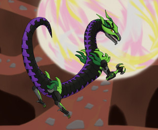 animal_genitalia armor armor_plates cloaca female feral genitals looking_back portal smile smiling_at_viewer solo shadeominus bakugan bakugan_(series) bakugan_battle_planet mythology darkus phaedrus dragon eastern_dragon generation_2_bakugan mythological_creature mythological_scalie scalie hi_res