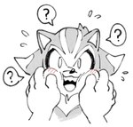 alternate_species anthro blush chest_tuft hand_on_cheek male question_mark quills_(anatomy) sharp_teeth smile teeth tuft neffiweffi archie_comics sega sonic_the_hedgehog_(archie) sonic_the_hedgehog_(comics) sonic_the_hedgehog_(series) eclipse_the_darkling eulipotyphlan hedgehog mammal