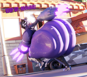 >:3 action_pose anthro ass_clapping big_butt bodily_fluids breasts butt butt_ripples dialogue excessive_sweat female flying_sweatdrops huge_butt hyper hyper_butt motion_blur pose running solo sweat sweatdrop vehicle maximumuwu lusterblaze_(modeler) arc_system_works blazblue epic_games fortnite raven_team_leader taokaka 2025 3d_(artwork) absurd_res blender_(artwork) digital_media_(artwork) hi_res
