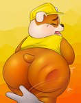 anthro big_butt blush bodily_fluids butt butt_slap chubby_cheeks male overweight overweight_anthro overweight_male short_tail slap slightly_chubby slightly_chubby_anthro slightly_chubby_male solo_focus spank_marks spanking tail tears thick_thighs wide_hipped_male wide_hips young young_anthro sinood1e paw_patrol rubble_(paw_patrol) bulldog canid canine canis domestic_dog english_bulldog mammal mastiff molosser hi_res