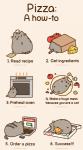 :3 ambiguous_gender baking computer cooking daww eating electronics feral food fur grey_body grey_fur laptop pizza simple_background solo text young young_feral pusheen_corp third-party_edit pusheen_and_friends pusheen domestic_cat felid feline felis mammal animated english_text meme female_(lore)