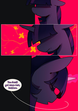 1_horn abstract_background dialogue female feral flower frown hair horn narrowed_eyes obscured_eyes pink_hair plant purple_body purple_eyes purple_hair quadruped solo speech_bubble talking_to_another text sinful_pie friendship_is_magic hasbro my_little_pony mythology twilight_sparkle_(mlp) equid equine mammal mythological_creature mythological_equine unicorn 2026 absurd_res comic digital_drawing_(artwork) digital_media_(artwork) english_description english_text hi_res