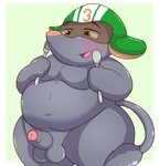anthro balls belly blush erection genitals kemono male moobs overweight overweight_anthro overweight_male penis simple_background small_penis solo kusosensei animal_crossing nintendo big_top_(animal_crossing) elephant elephantid mammal proboscidean 2020 hi_res