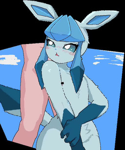 4_fingers anthro anthro_focus anthrofied armpit_fetish armpit_play armpit_sex blinking blue_body blue_fur blue_nose blue_sclera blush blush_lines blush_stickers bodily_fluids censor_bar censored_genitalia censored_penis cloud cum cum_on_arm cum_string cumshot day dipstick_tail duo ejaculation erection eyelashes faceless_character faceless_human faceless_male female female_anthro female_focus female_on_human fingers flat_chested fur genital_fluids genitals gloves_(marking) human_on_anthro interspecies light-skinned_male light_body light_skin looking_at_another looking_at_partner looking_back looking_back_at_another looking_back_at_partner male male/female male_human male_on_anthro markings multicolored_body multicolored_fur nude nude_anthro nude_female nude_human nude_male open_mouth orgasm penetration penis penis_in_armpit pokephilia pose raised_tail sex sky smile solo_focus standing tail tail_markings two_tone_body two_tone_fur white_eyes sky_necko nintendo pokemon eeveelution generation_4_pokemon glaceon human mammal pokemon_(species) 2025 2d_animation 5:6 animated censored colored digital_media_(artwork) frame_by_frame loop no_sound pixel_(artwork) pixel_animation short_playtime webm