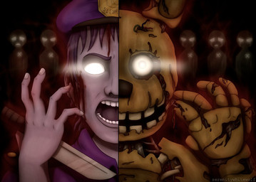 blood bodily_fluids machine serenitywhitewolf five_nights_at_freddy's five_nights_at_freddy's_3 scottgames bonnie_(fnaf) chica_(fnaf) foxy_(fnaf) freddy_(fnaf) purple_man_(fnaf) springtrap_(fnaf) william_afton_(fnaf) animatronic ghost human lagomorph leporid mammal rabbit robot robot_anthro spirit source_request unavailable_at_source