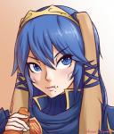 alternate_species annoyed blue_eyes blue_hair crown eating female hair headgear looking_at_viewer solo tiara cslucaris fire_emblem fire_emblem_awakening nintendo lucina animal_humanoid humanoid lagomorph lagomorph_humanoid leporid_humanoid mammal mammal_humanoid rabbit_humanoid taguel bust_portrait portrait