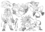 4_ears 4_horns abs anthro armor armpit_tuft balls belt big_balls big_penis butt claws clothing duo female footwear fur genitals hand_behind_head high_heels horn kneeling knot knotted_penis larger_male licking magic_wand male male/female multi_ear multi_horn oral pawpads paws penile penis penis_lick presenting raised_hips scar scut_tail sex sharp_teeth shoes short_tail sitting_on_penis size_difference smaller_female spread_butt spread_legs spreading tail teeth thick_penis tongue unusual_weapon wand weapon wayn_animation guild_wars rex_aeternum tomo_(glacierclear) charr felid lagomorph leporid mammal rabbit absurd_res greyscale hi_res monochrome sketch_page