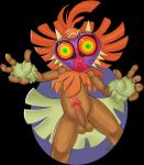 balls big_head clothing erection genitals gloves handwear horn humanoid_genitalia humanoid_penis looking_at_viewer majora's_mask_(item) male mask not_furry nude penis simple_background solo transparent_background ikiki majora's_mask nintendo the_legend_of_zelda majora skull_kid_(character) humanoid skull_kid_(species) 2016 alpha_channel