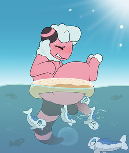 anal anthro anthro_on_feral balls being_watched bestiality bodily_fluids bodyjob clenched_teeth cum cum_in_water cum_inside cum_underwater digging_into_butt donut_pool_toy ejaculation emanata extreme_size_difference eyes_closed female female_penetrated feral fish_insertion flotation_device genital_fluids genitals group handjob heart_eyes heart_pupils heart_symbol larger_anthro larger_male looking_at_another looking_pleasured male male/female male_penetrating male_penetrating_female oral orgasm outside partially_submerged penetration penile rimming sea servicing_from_below sex shallow_penetration size_difference sky smaller_female smaller_feral stuck sun teeth underwater vaginal vulva water flowerbud nintendo pokemon shep_(flowerbud) aquatic bovid fish flaaffy generation_2_pokemon generation_7_pokemon mammal pokemon_(species) wishiwashi wishiwashi_(solo_form) colored digital_media_(artwork) hi_res