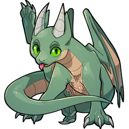 3_fingers 3_toes blep chibi countershade_face countershade_neck countershade_scales countershade_tail countershade_torso countershading eyebrows feet feral fingers glistening glistening_arms glistening_body glistening_eyes glistening_horn glistening_tail green_eyebrows green_eyes green_wings horn looking_at_viewer membrane_(anatomy) membranous_wings pupils quadruped raised_leg scales simple_background slit_pupils solo tail tan_body tan_countershading tan_membrane text toes tongue tongue_out white_background white_horn wings blitzdrachin conditional_dnp mythology dragon mythological_creature mythological_scalie scalie 1:1 artist_name digital_media_(artwork) shaded watermark
