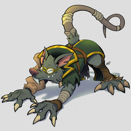 all_fours anthro arched_back armor bandage bandaged_tail big_claws boots bottomwear buckteeth claws clothing eyes_closed eyewear fangs footwear fur gauntlets gloves goggles green_body green_fur handwear happy loincloth male notched_ear rat_tail sharp_teeth shoes simple_background smile solo stretching tail tail_wraps teeth toeless_footwear white_background wraps johnnythecheesy league_of_legends riot_games tencent twitch_(lol) mammal murid murine rat rodent 1:1 2025 hi_res