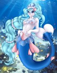 anthro erection femboy genitals male penis solo split_form tapering_penis underwater water mailner mermay nintendo pokemon generation_7_pokemon marine merfolk pokemon_(species) primarina absurd_res hi_res