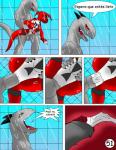 3_toes age_difference anal anal_penetration balls bound claws color comic crocodile crying cum cum_in_ass cum_inside dialog digimon dragon eyes_closed forced gay guilmon hector21314 horn male penetration penis rape red_eyes reptile reverse_cowgirl_position scalie sex shower spanish spanish_text tears text toe_claws unconscious violence water wet
Rating: Explicit
Score: 6
User: hector21314
Date: December 04, 2013