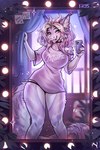 5_fingers anthro blue_eyes blush breasts cellphone choker clothed clothed_anthro clothed_female clothing countershade_torso countershading electronics female fingernails fingers front_view fur hair holding_cellphone holding_object holding_phone horn inner_ear_fluff inside jewelry looking_at_viewer markings mirror nails necklace panties pantsless pantsless_anthro pantsless_female partially_clothed partially_clothed_anthro partially_clothed_female phone pink_body pink_fur pink_hair pink_tail shirt solo standing striped_body striped_fur striped_markings striped_tail stripes t-shirt tail tail_markings teeth tongue tongue_out topwear tuft underwear f-r95 mythology aurora_(pavlos) dragon mythological_creature mythological_scalie scalie 2025 absurd_res digital_media_(artwork) hi_res