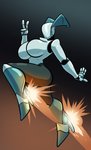 breasts female gesture hand_gesture machine not_furry solo thick_thighs v_sign wide_hips thingshappen haydee_(game) my_life_as_a_teenage_robot nickelodeon haydee jenny_wakeman humanoid robot hi_res