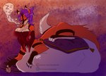 after_vore belly_on_ground fantasy female female_pred fully_inside ko-fi_logo logo patreon_logo resting_on_belly sleeping solo sound_effects tired vore vowelless vowelless_sound_effect website_logo zzz liechi ko-fi patreon wesleyfoxx canid canid_taur canine canine_taur fox fox_taur mammal mammal_taur taur hi_res