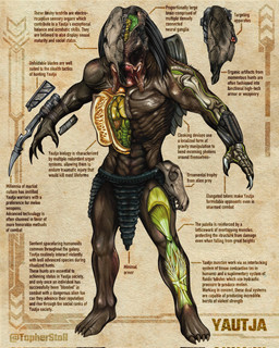 4_fingers 4_toes anatomy biped black_bottomwear black_clothing black_loincloth bone bottomwear brain claws clothed clothed_humanoid clothed_male clothing cross_section feet finger_claws fingers front_view guts intestines loincloth loincloth_only looking_at_viewer male open_mouth organs paper_background plantigrade simple_background skull solo tan_background teeth text toe_claws toes topless twitter_handle christopher_stoll predator_(franchise) alien humanoid yautja 2024 biological_illustration digital_drawing_(artwork) digital_media_(artwork) english_text full-length_portrait hi_res portrait species_name technical_illustration
