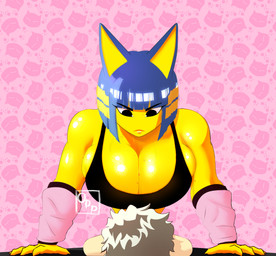 anthro big_breasts bodily_fluids breasts duo exercise female huge_breasts male male/female push-up sweat sweatdrop workout oppmann animal_crossing nintendo ankha_(animal_crossing) animal_humanoid cat_humanoid domestic_cat felid felid_humanoid feline feline_humanoid felis human humanoid mammal mammal_humanoid absurd_res hi_res