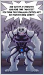 2022 anthro bear clothing comic drone dronification english_text frostbite_(rubberbuns) fur goo_suit goo_transformation hi_res latex latex_clothing latex_skinsuit latex_transformation lock_bulge lock_symbol male mammal muscular null_bulge onomatopoeia polar_bear profanity rubber_clothing rubberbuns skinsuit solo sound_effects symbiote text tight_clothing transformation ursine white_body white_fur
