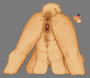 anthro anus arm_support ass_up big_breasts big_clitoris black_body black_skin body_hair breasts brown_anus butt calf_tuft chest_tuft clitoris color_swatch countershade_fur countershade_legs countershade_tail countershade_torso countershading curled_tail faceless_character female fluffy fur genitals grey_background happy_trail inner_labia jack-o'_pose leaning_on_elbow leg_tuft navel nude nude_anthro nude_female nude_male pink_body pink_skin pink_vulva pose presenting presenting_anus presenting_hindquarters presenting_vulva raised_tail realistic rear_view simple_background slim slim_female solo tail tan_body tan_fur tuft under_boob vulva soyesoye canid canine canis dingo mammal 2026 colored colored_sketch digital_drawing_(artwork) digital_media_(artwork) hi_res line_art sketch trans_(lore) trans_man_(lore)