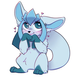 ambiguous_gender arm_tuft big_ears blue_body blue_eyes blue_fur blush feral front_view fur heart_pupils heart_symbol looking_up open_mouth open_smile semi-anthro shoulder_tuft simple_background smile solo tuft unsigned white_background bloominglynx nintendo pokemon eeveelution generation_4_pokemon glaceon pokemon_(species) 1:1 2022 digital_drawing_(artwork) digital_media_(artwork) full-length_portrait hi_res portrait shaded