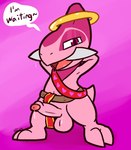 2024 2_toes angel_(gcthetreecko) anthro axew bandanna bodily_fluids dialogue english_text erection feet foreskin generation_5_pokemon genital_fluids genitals glans half-closed_eyes halo hands_behind_head kerchief looking_at_viewer male mostly_nude motion_lines narrowed_eyes nintendo penis pink_balls pink_body pink_penis pink_scales pokemon pokemon_(species) precum pupils purple_bandanna purple_body purple_eyes purple_kerchief purple_pupils purple_scales red_glans sash scales smile smirk smug solo speech_bubble talking_to_viewer text toes ultilix