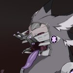 4_ears anthro bone cybernetics exposed_bone faceless gore long_tongue machine male multi_ear solo tongue xvii_(artist) stars_(xvii) protogen 1:1